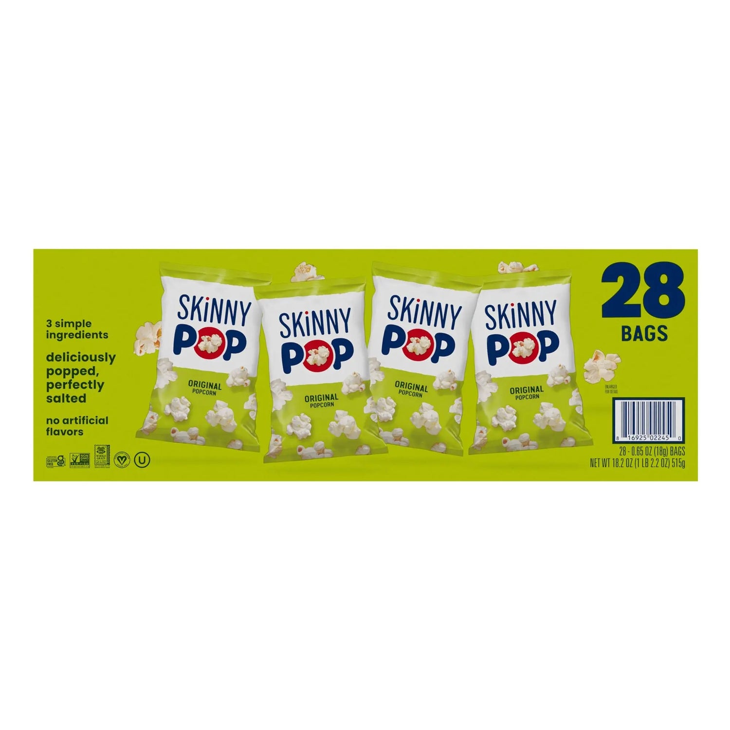 SkinnyPop Popcorn 100-Calorie Bags (28-Pack) | Light, Portion-Controlled Snack SkinnyPop