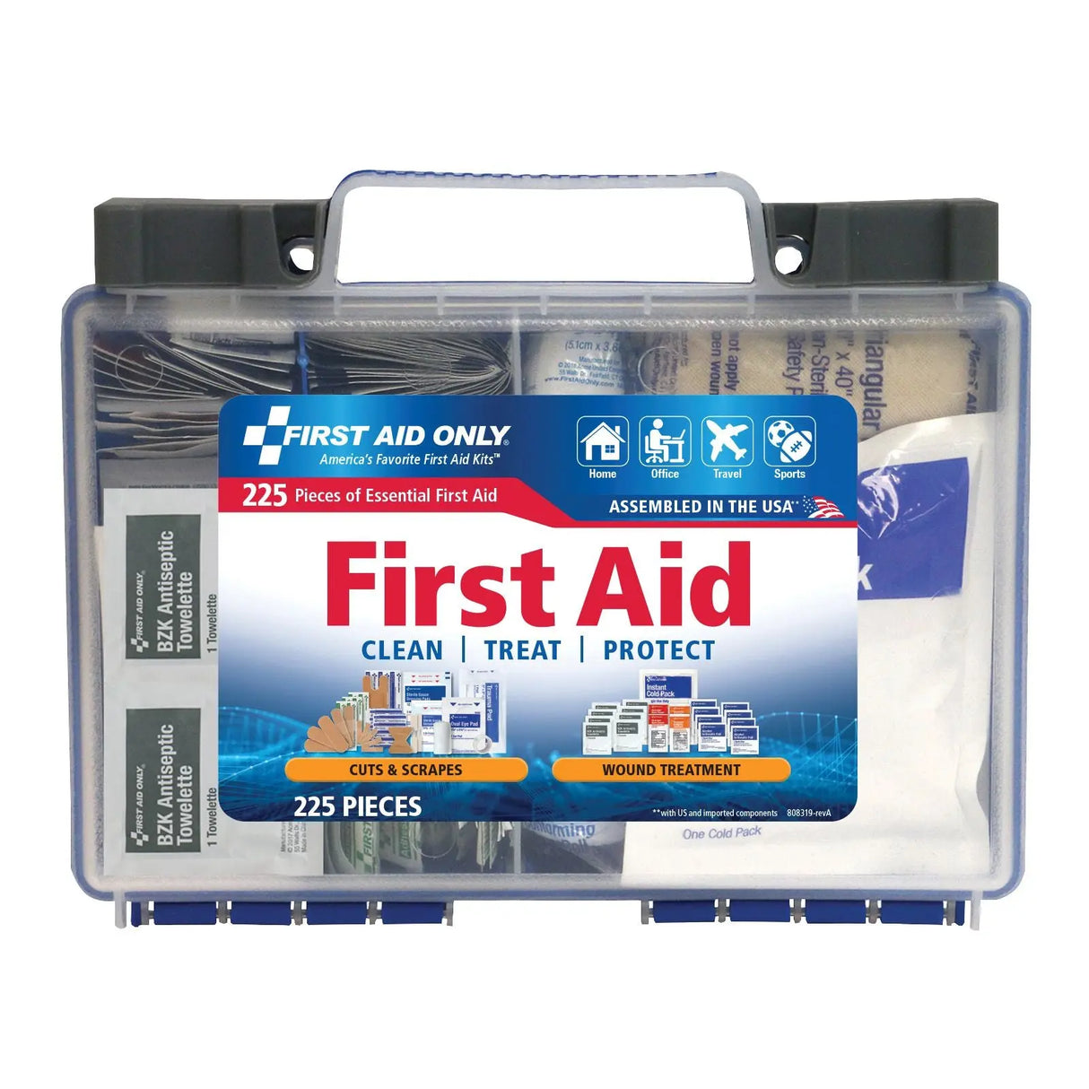 First Aid Only 225-Piece Kit | Comprehensive Emergency Supplies First Aid Only