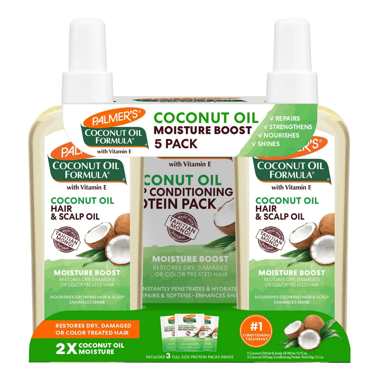 Palmer’s Coconut Oil Moisture Boost Set (5-Piece) | Deep Hydration for Hair & Scalp Palmer's