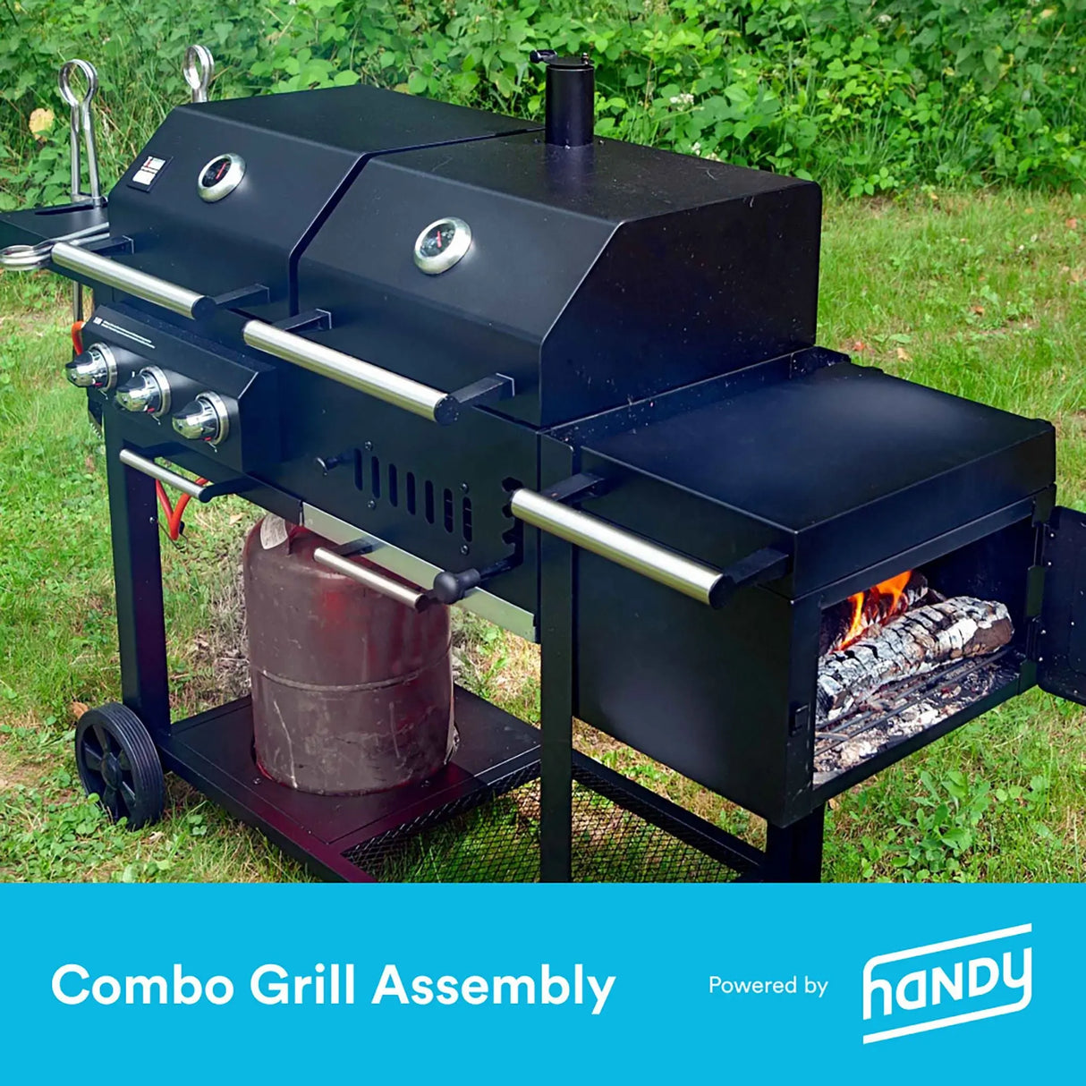Handy Combo Grill Assembly Kit | Easy Setup for Perfect Outdoor Grilling Handy