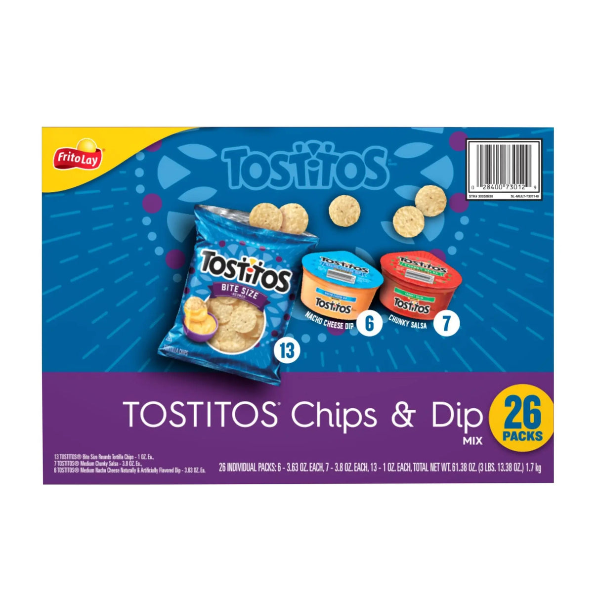 Tostitos Queso & Salsa Variety Pack | Tortilla Chips with Two Dipping Favorites Tostitos