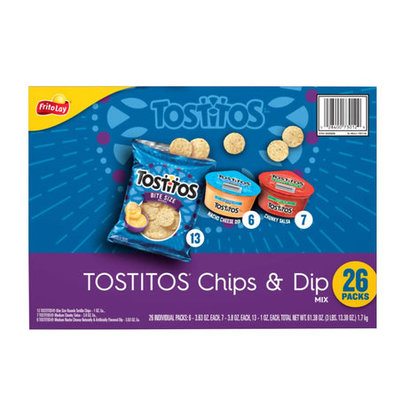 Tostitos Queso & Salsa Variety Pack | Tortilla Chips with Two Dipping Favorites Tostitos