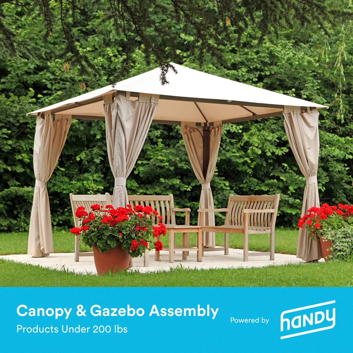Handy Canopy & Gazebo Assembly Kit (<200 lbs) | Quick Outdoor Shelter Setup Handy