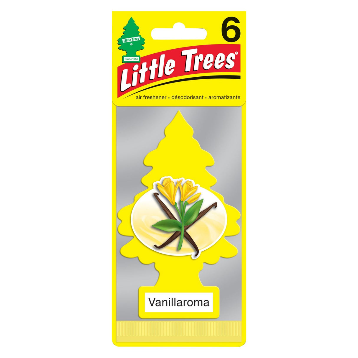 Little Trees Car Air Fresheners – Vanillaroma (6-Pack) | Classic Sweet Vanilla Scent Little Trees