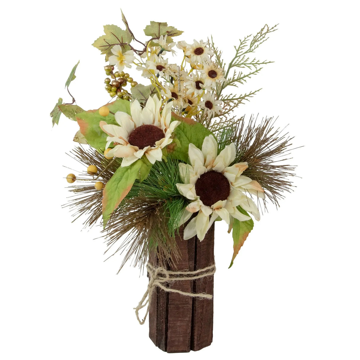 Northlight Sunflowers & Berries Fall Decor (16") | Warm Harvest Floral Accent Northlight