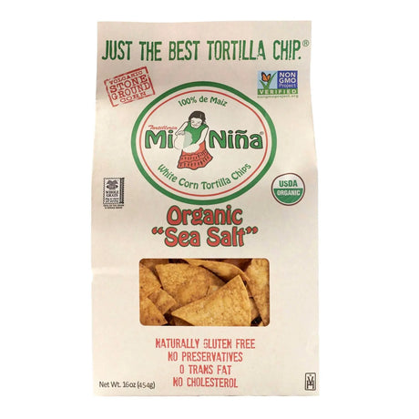 Mi Nina Organic Sea Salt Tortilla Chips (16 oz) | Made with Non-GMO Ingredients Mi Nina
