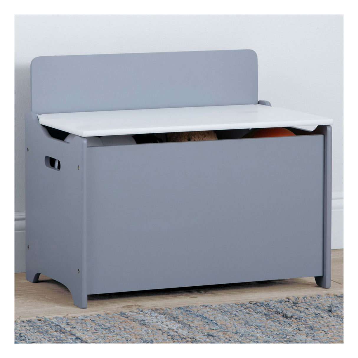 GapKids by Delta Children Grey White Toy Box
