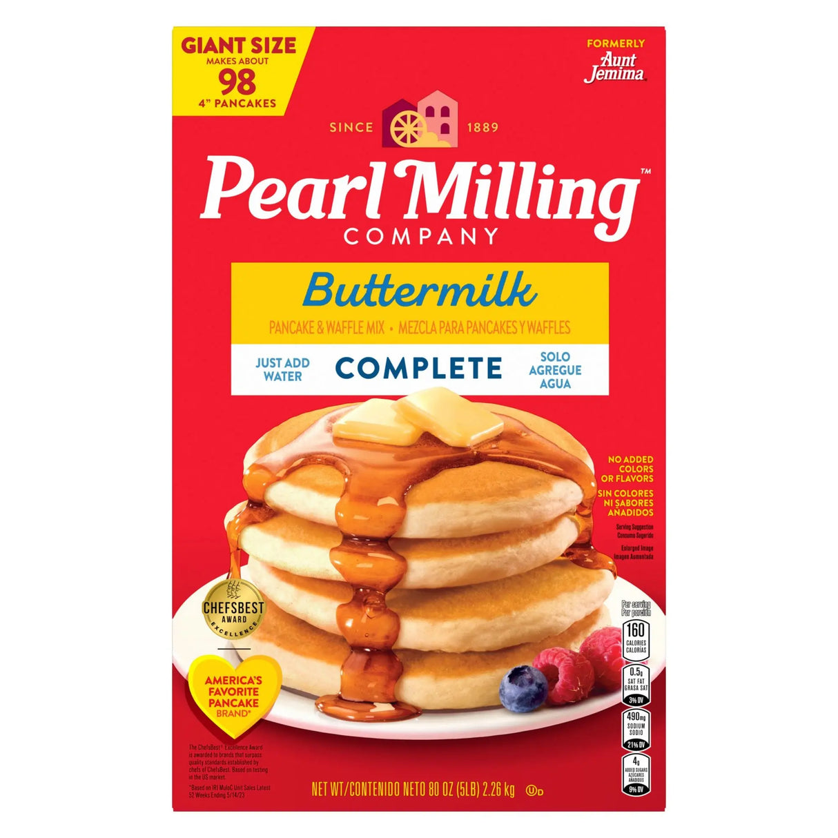 Pearl Milling Complete Pancake & Waffle Mix (2-Pack, 5 lbs Each) | Buttermilk Breakfast Base Pearl Milling Company