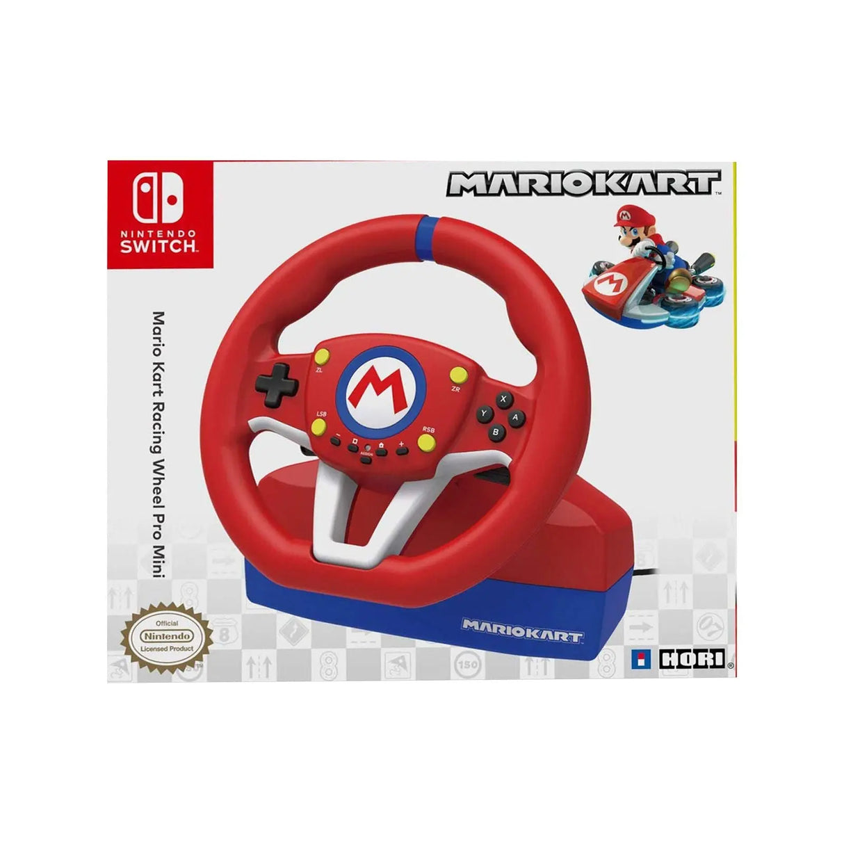 Mario Kart Racing Wheel Pro Mini | Compact Steering Accessory for Nintendo Switch Hori