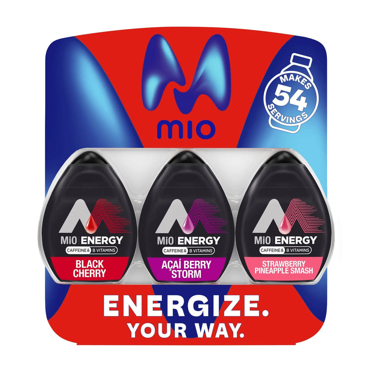 Mio Liquid Energy Variety Pack (3-Pack, 1.63 oz Each) | Portable Caffeine Boost MIO