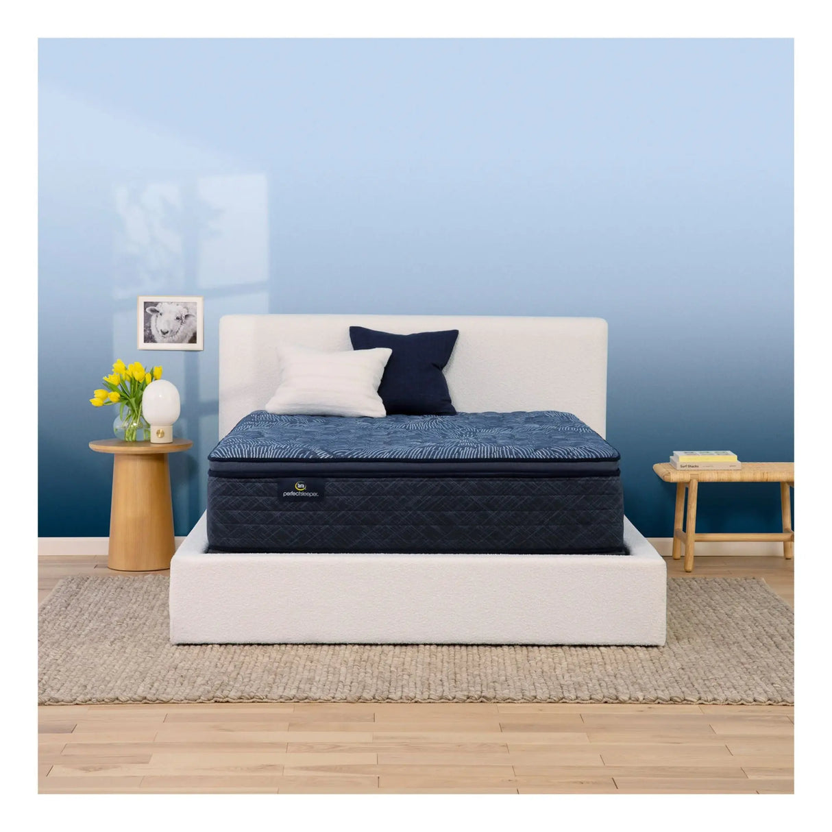Serta Perfect Sleeper Radiant Rest Mattress Set (14.5" Firm, California King) | Pillow Top Comfort & Support Serta
