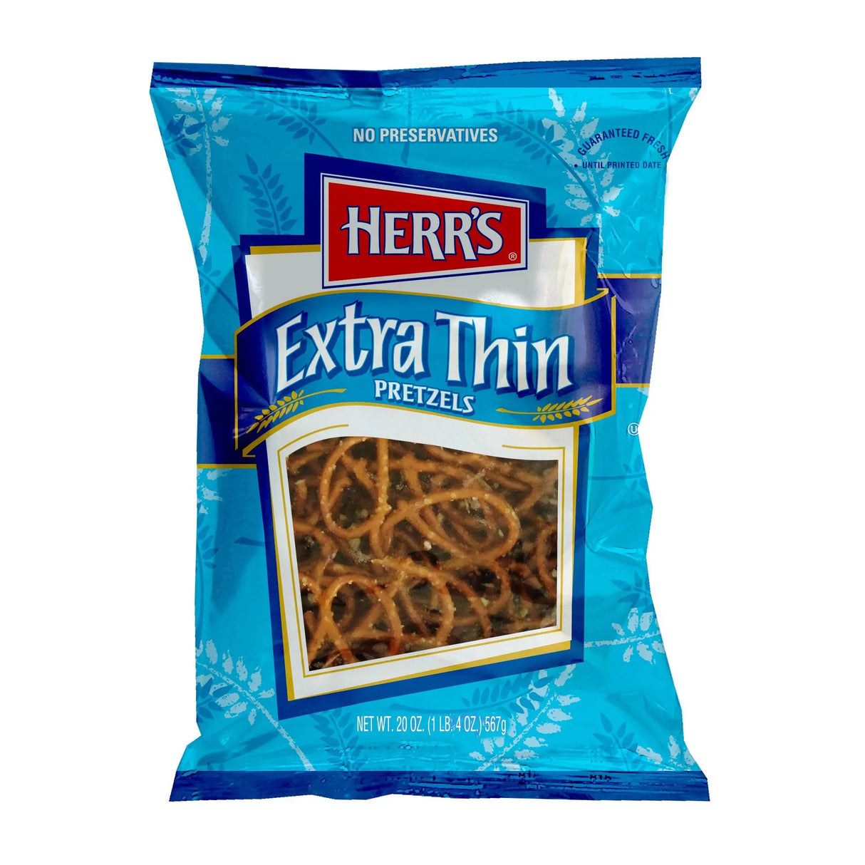 HERR'S Extra Thin Pretzels (20 oz) | Crispy, Lightly Salted Snack Herr's