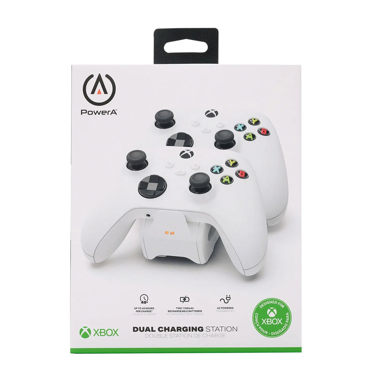 PowerA Duo Charging Station (Xbox Series X/S, White) | Charge Two Controllers at Once PowerA