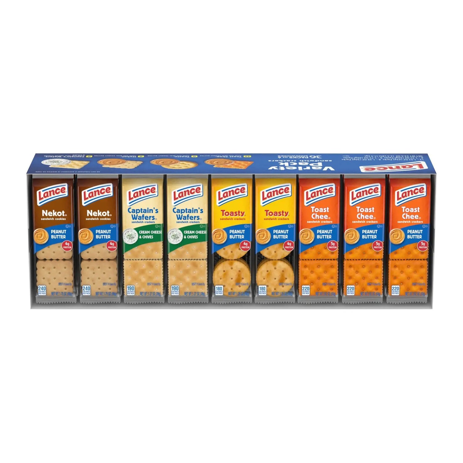 Lance Sandwich Crackers Variety Pack (36 ct.) | Savory Snack Mix for On-the-Go Lance
