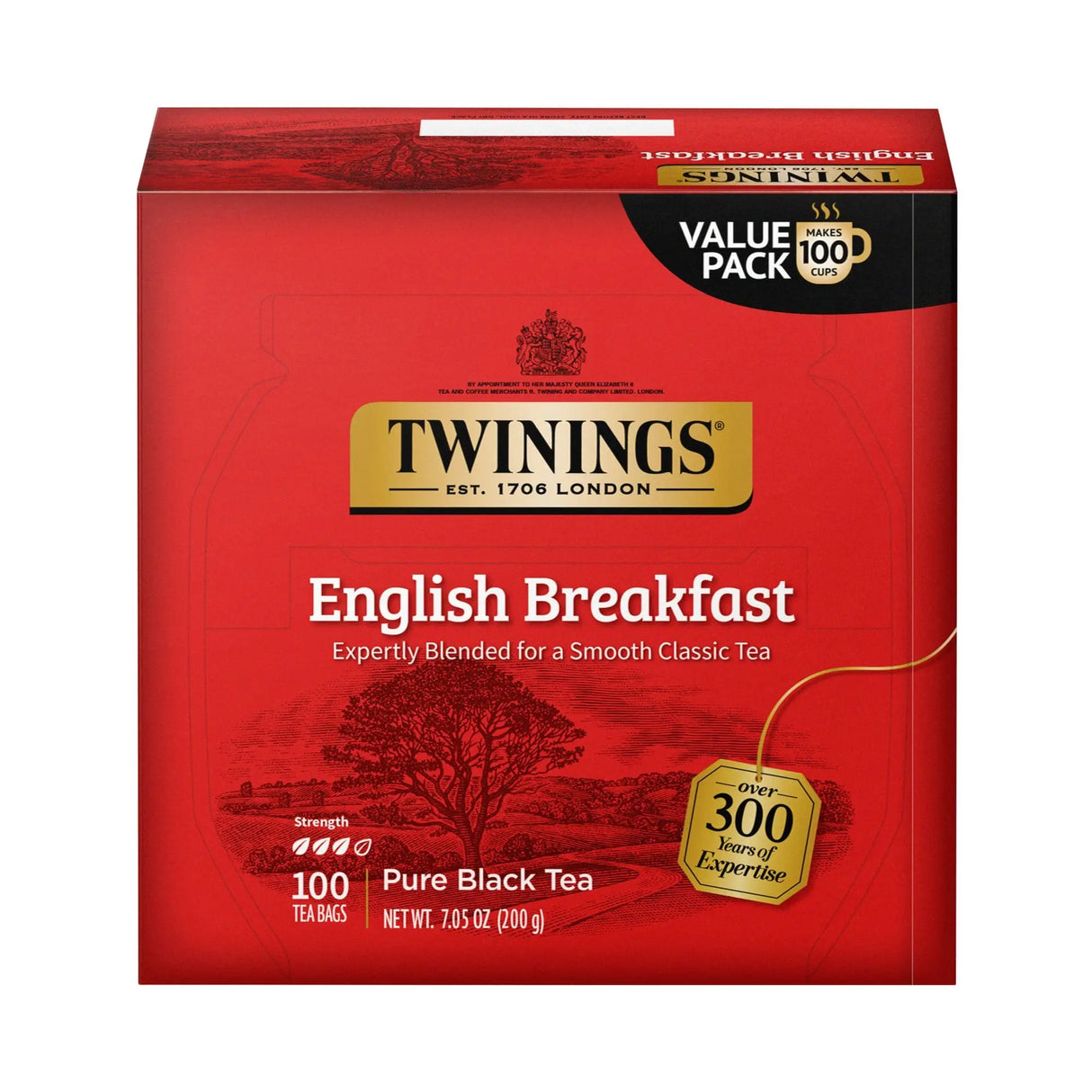 Twinings English Breakfast Tea (100-Pack) | Bold Black Tea Bags Twinings