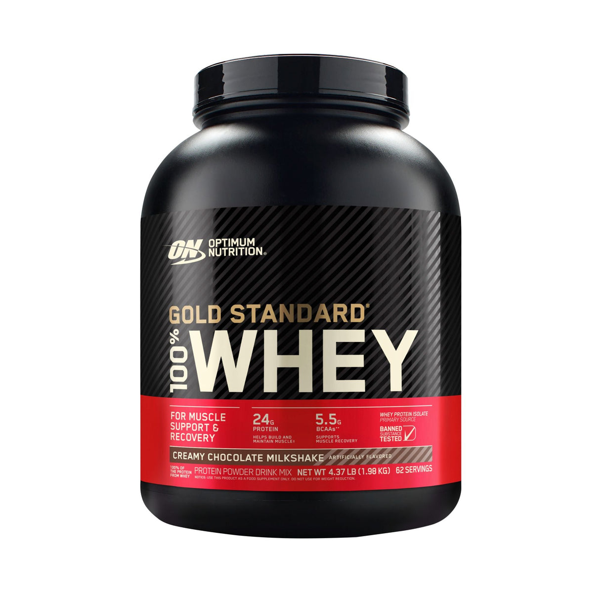 Optimum Nutrition Gold Standard Whey – Chocolate Milkshake (4.37 lbs) | 24g Protein for Recovery Optimum Nutrition