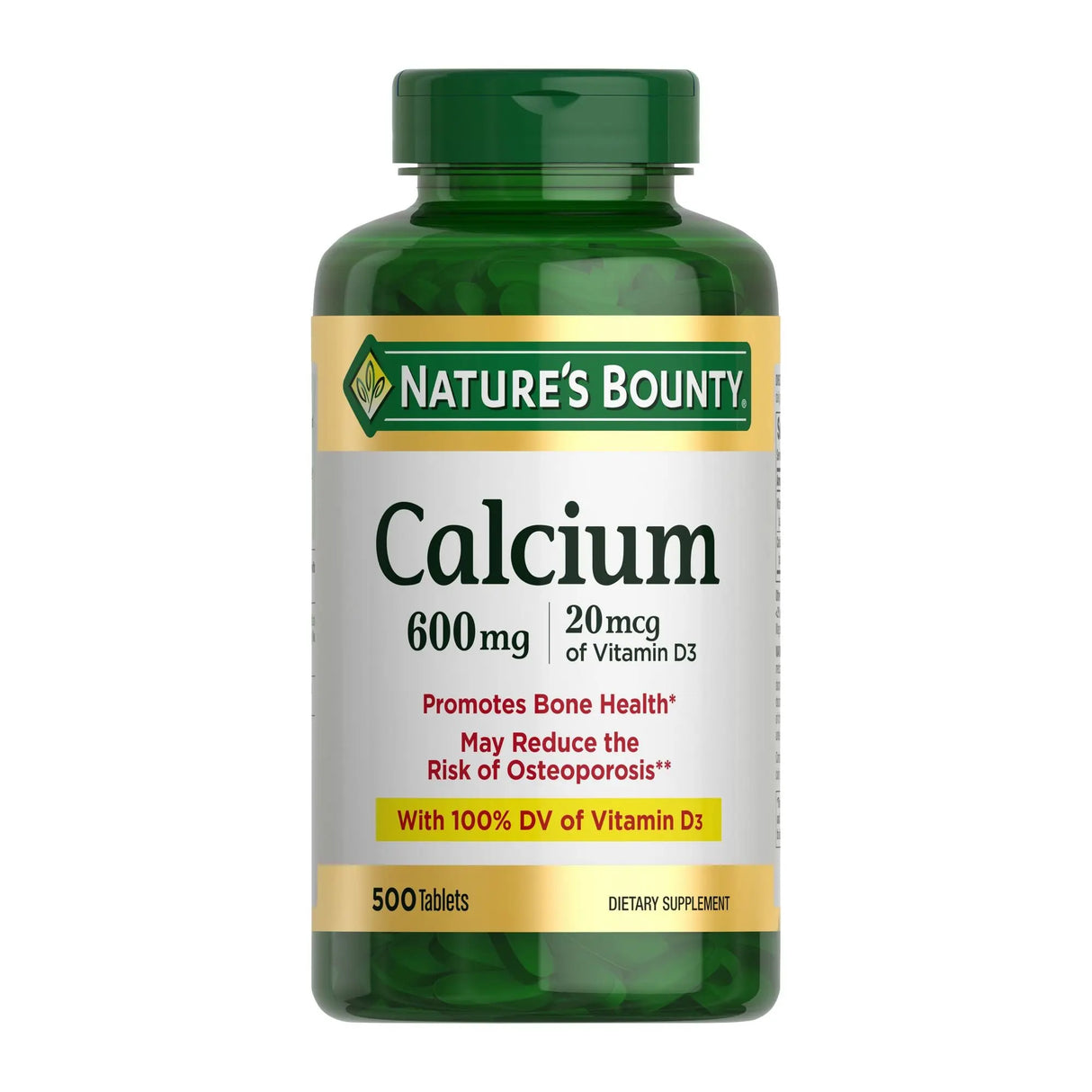 Nature's Bounty Calcium + D3 Tablets (500 ct.) | Bone Health & Immune Support Nature's Bounty