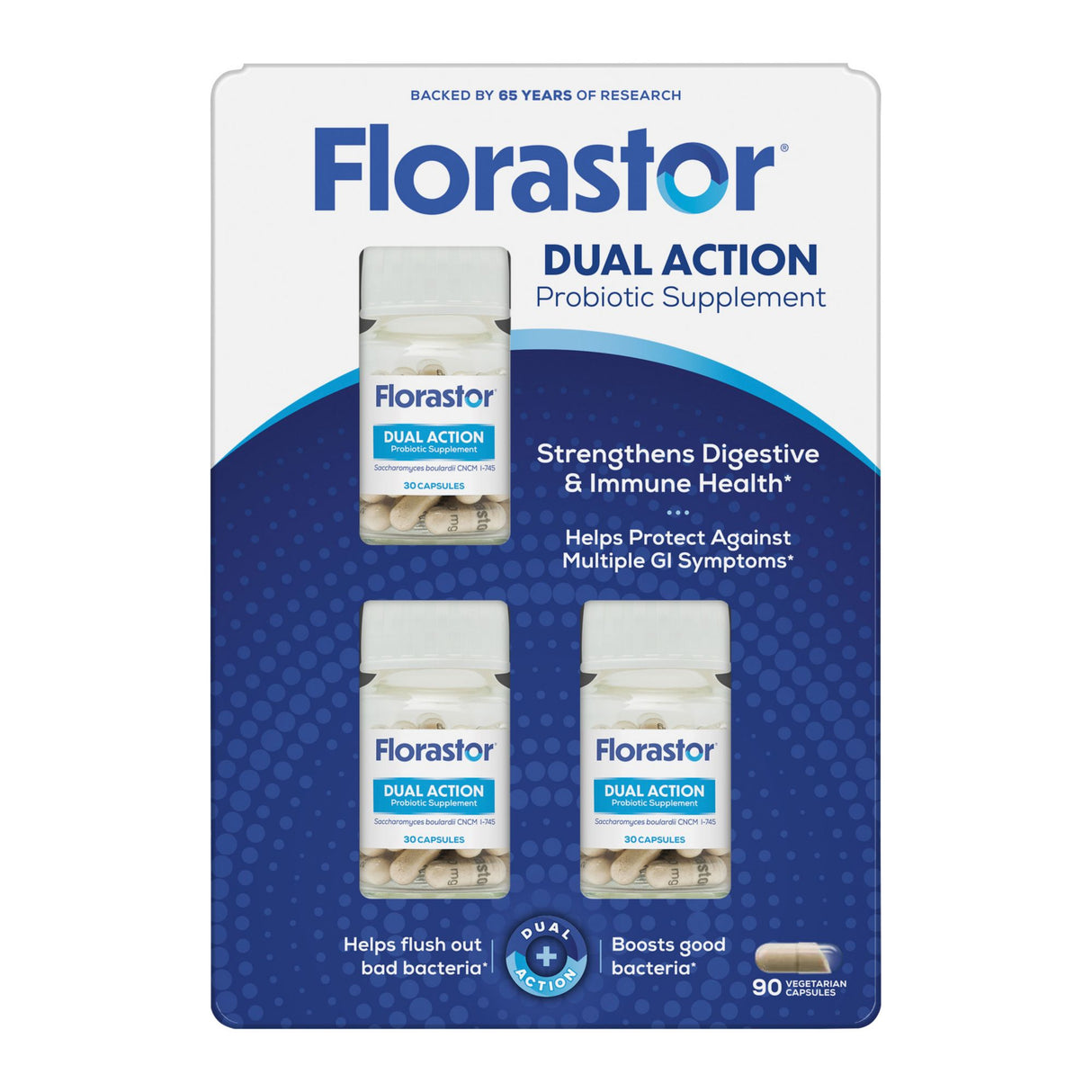 Florastor Daily Probiotic 90 capsules