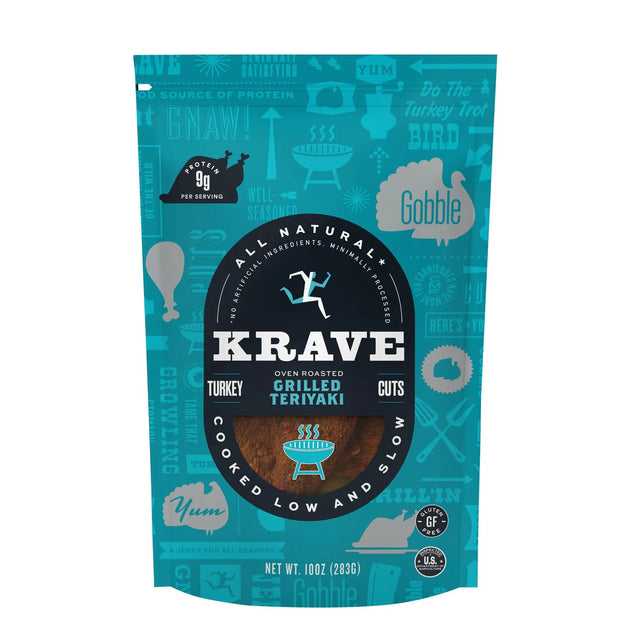 Krave Turkey Teriyaki Jerky (10 oz) | Savory, Protein-Packed Snack Krave