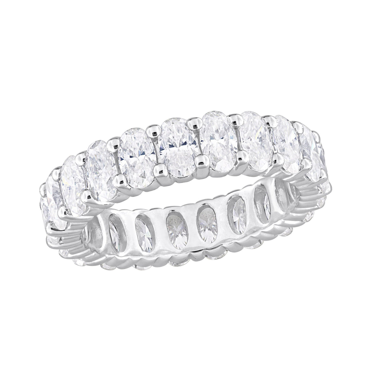 DEW moissanite eternity ring sterling silver