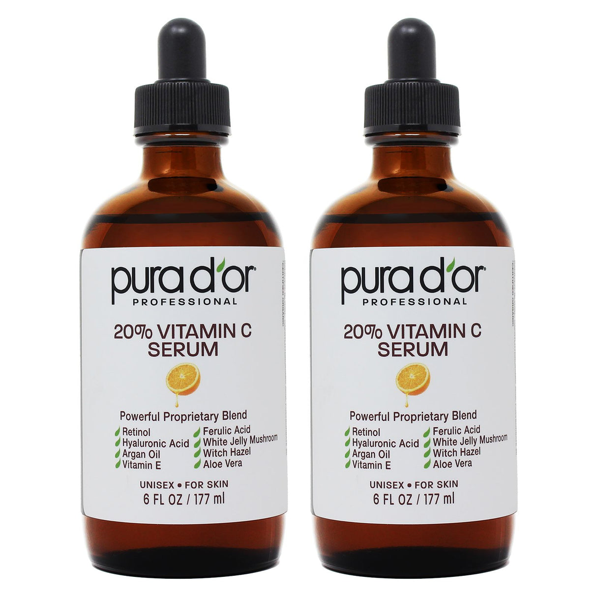PURA D'OR 20% Vitamin C Serum with Retinol