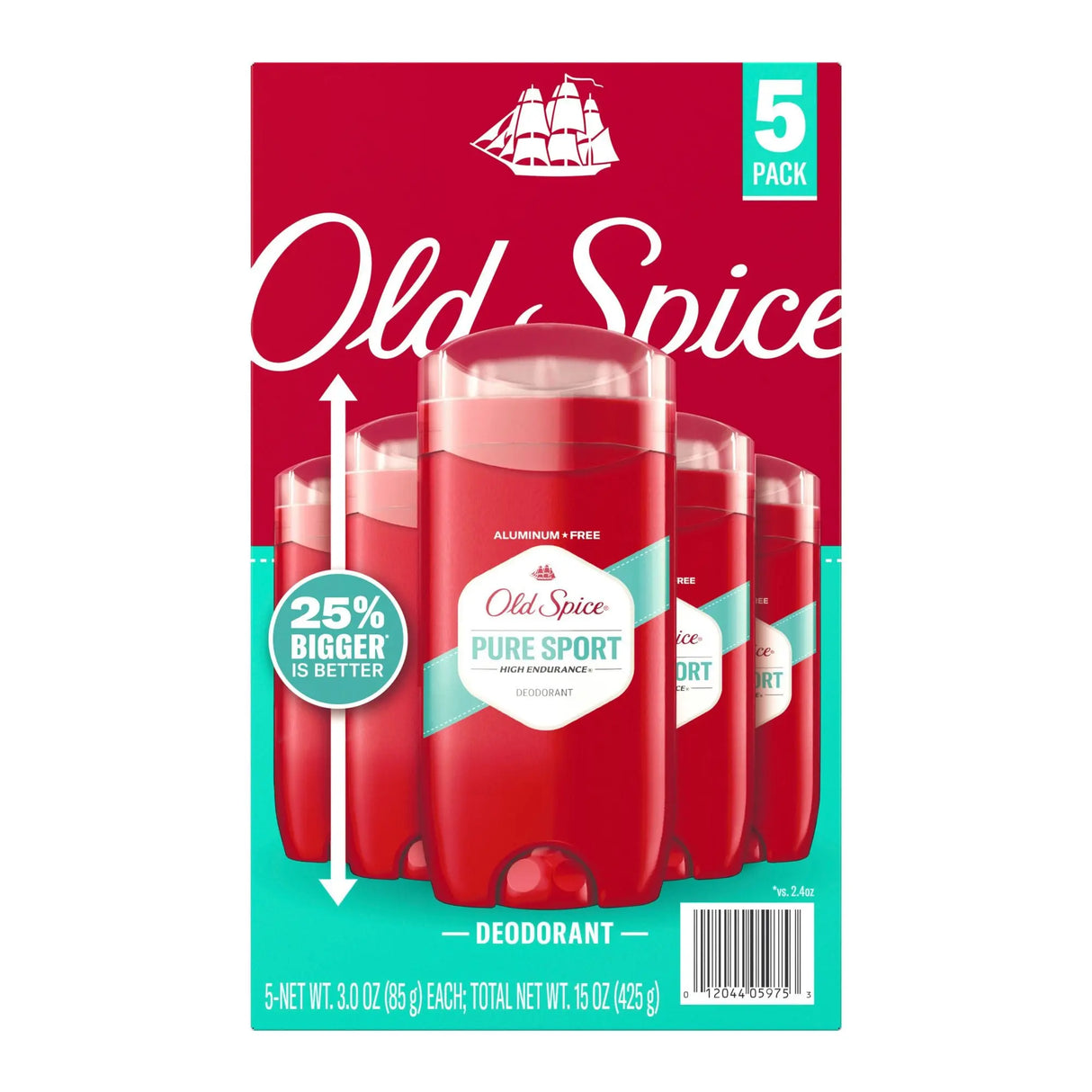 Old Spice High Endurance Deodorant (5-Pack) | Long-Lasting Men’s Protection Old Spice