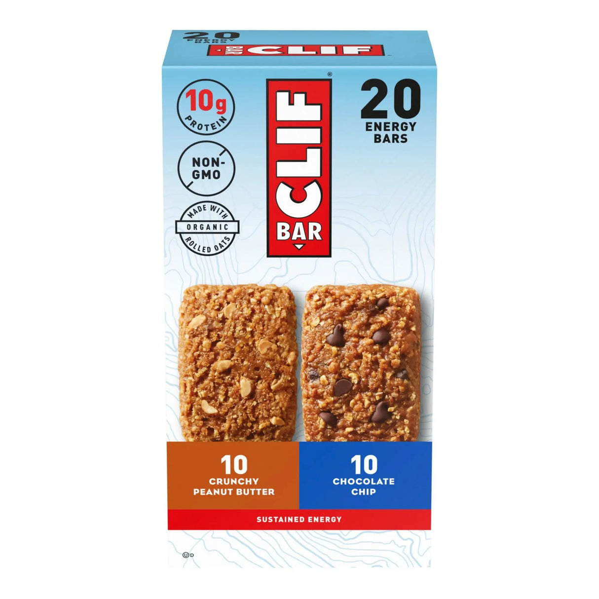Clif Bar Energy Bars Variety Pack (20-Pack, 2.4 oz Each) | Wholesome Fuel for Active Days Clif