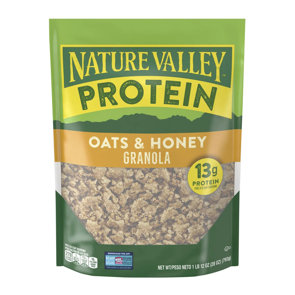 Nature Valley Protein Oats & Honey Granola (28 oz) | 10g Protein & Crunchy Oats for On-the-Go Energy Nature Valley