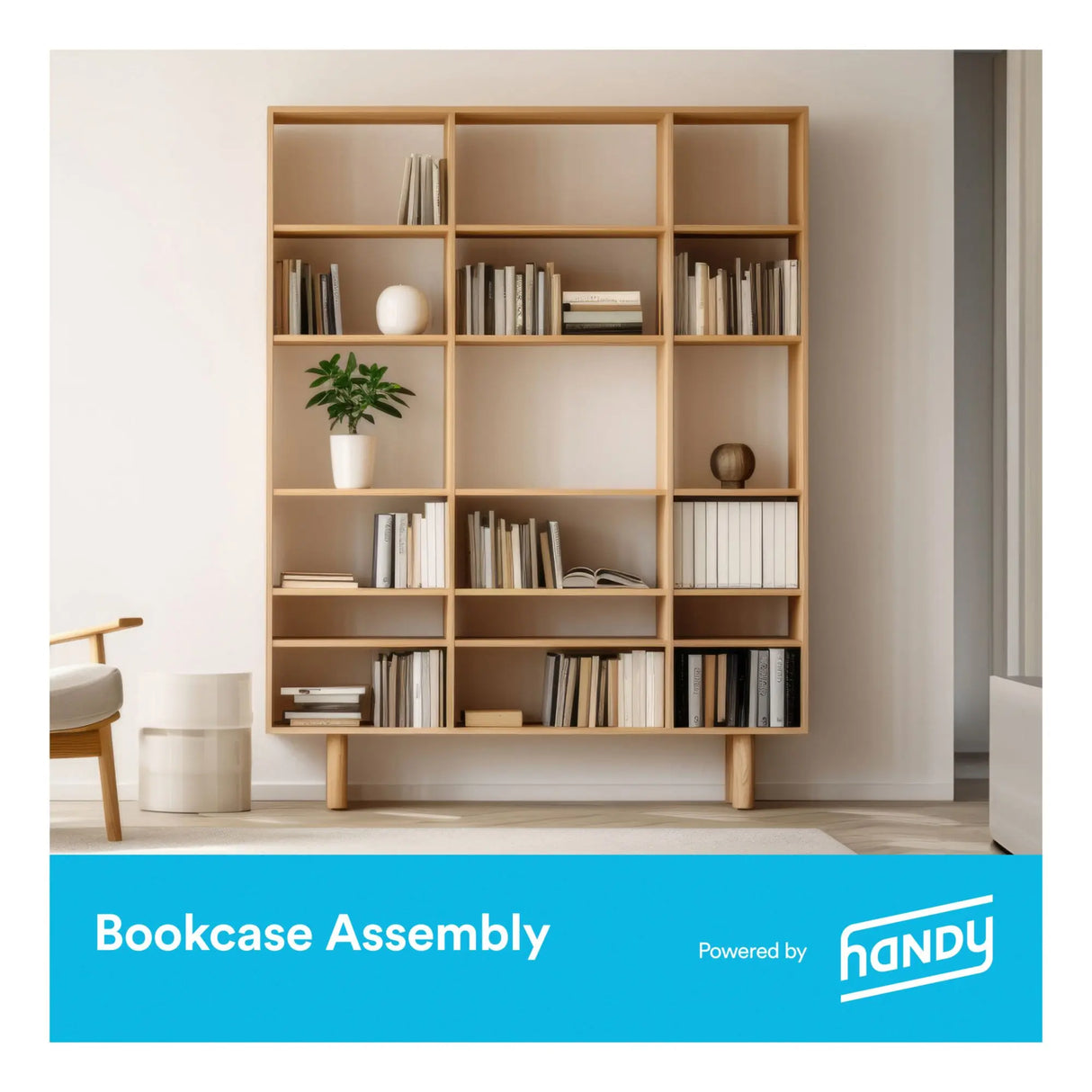 Handy Bookcase Assembly Kit | Quick & Sturdy Shelving Setup Handy