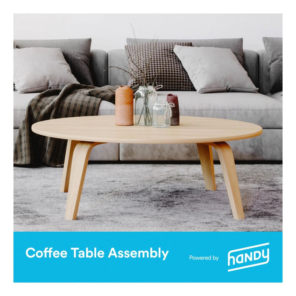 Handy Coffee Table Assembly Kit | Effortless Living Room Setup Handy