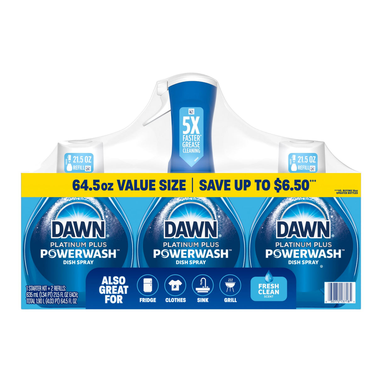 Dawn Platinum Plus Powerwash Fresh Dish Spray 3 pack