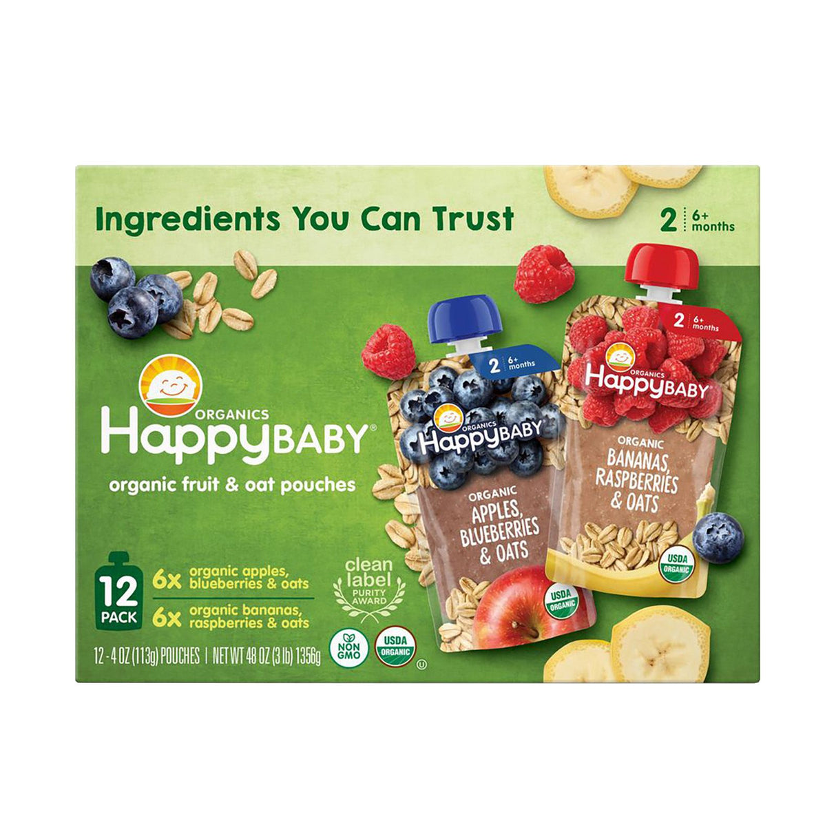 Happy Baby Organic Fruit and Oat Snack Cups