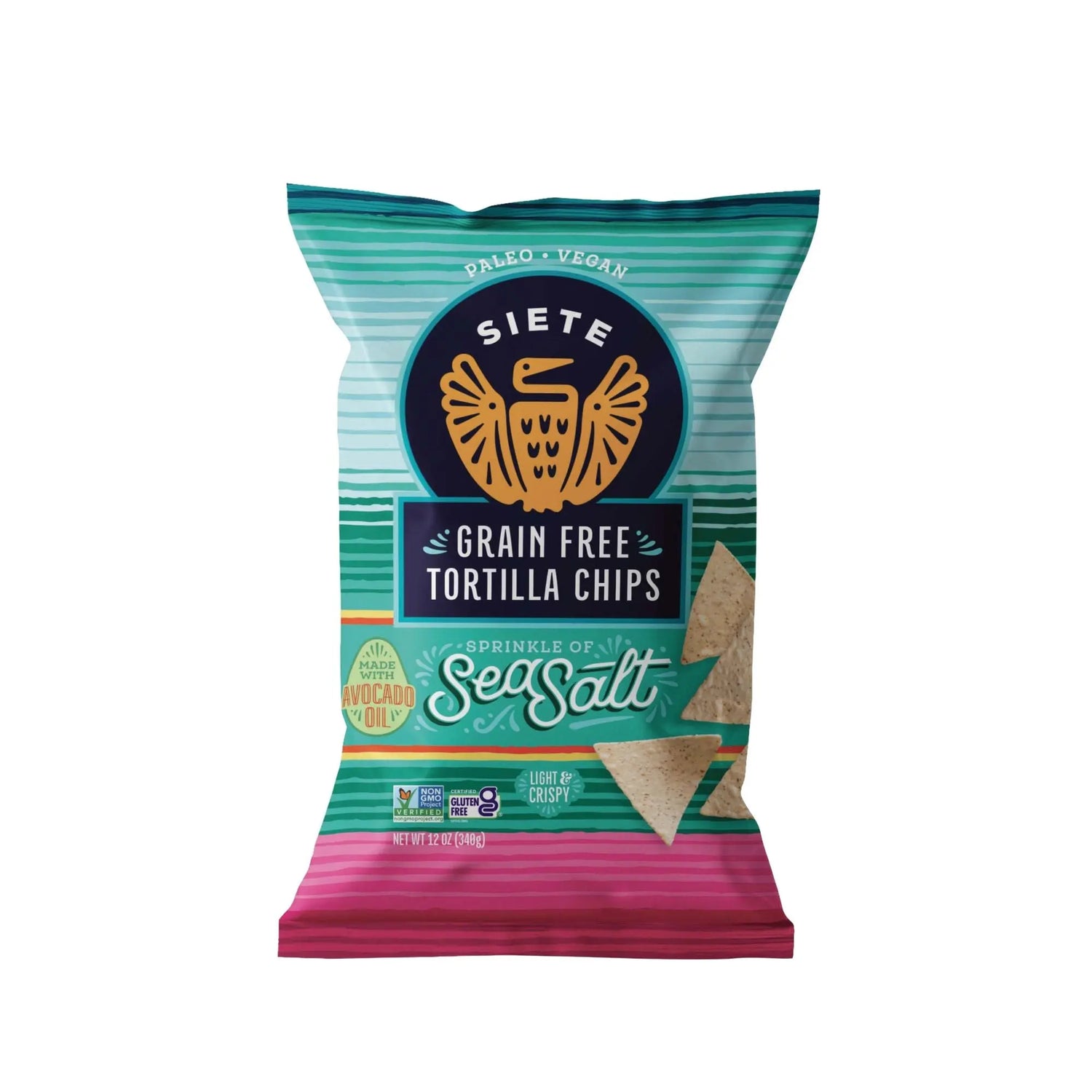 Siete Grain-Free Sea Salt Chips (12 oz) | Paleo-Friendly, Crispy Tortilla Chips Siete
