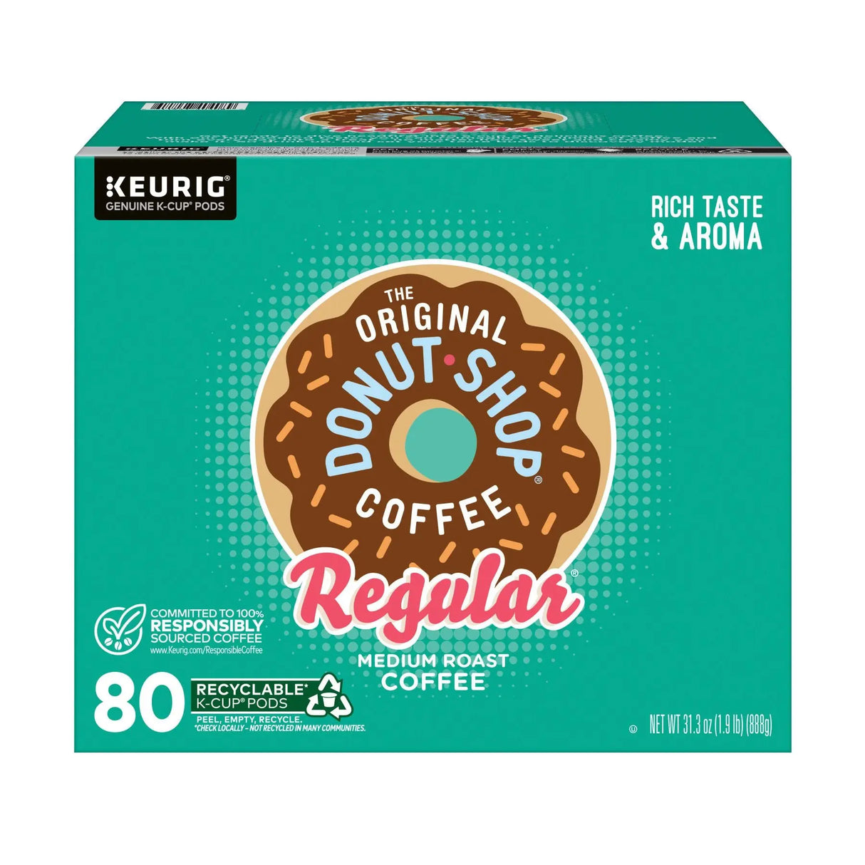 Original Donut Shop K-Cups (80-Pack) | Sweet Donut-Inspired Coffee Pods The Original Donut Shop