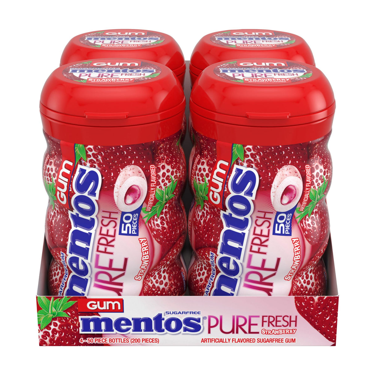 Mentos Pure Fresh Strawberry Gum 4 pack
