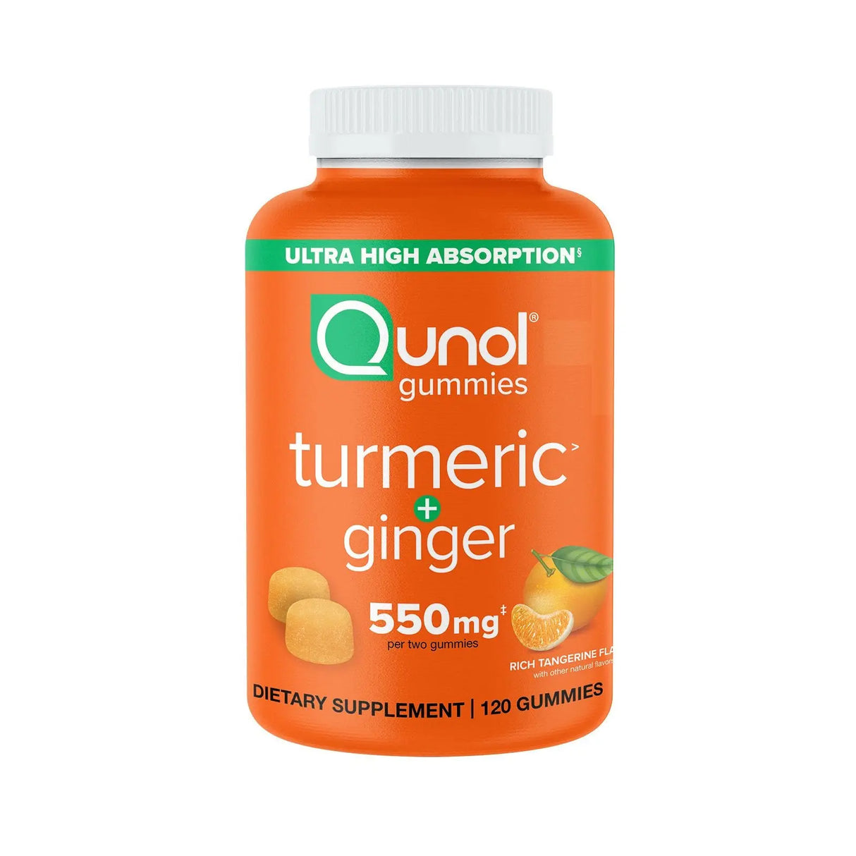 Qunol Turmeric & Ginger Gummies (120 ct.) | Joint Comfort with Antioxidant Support Qunol