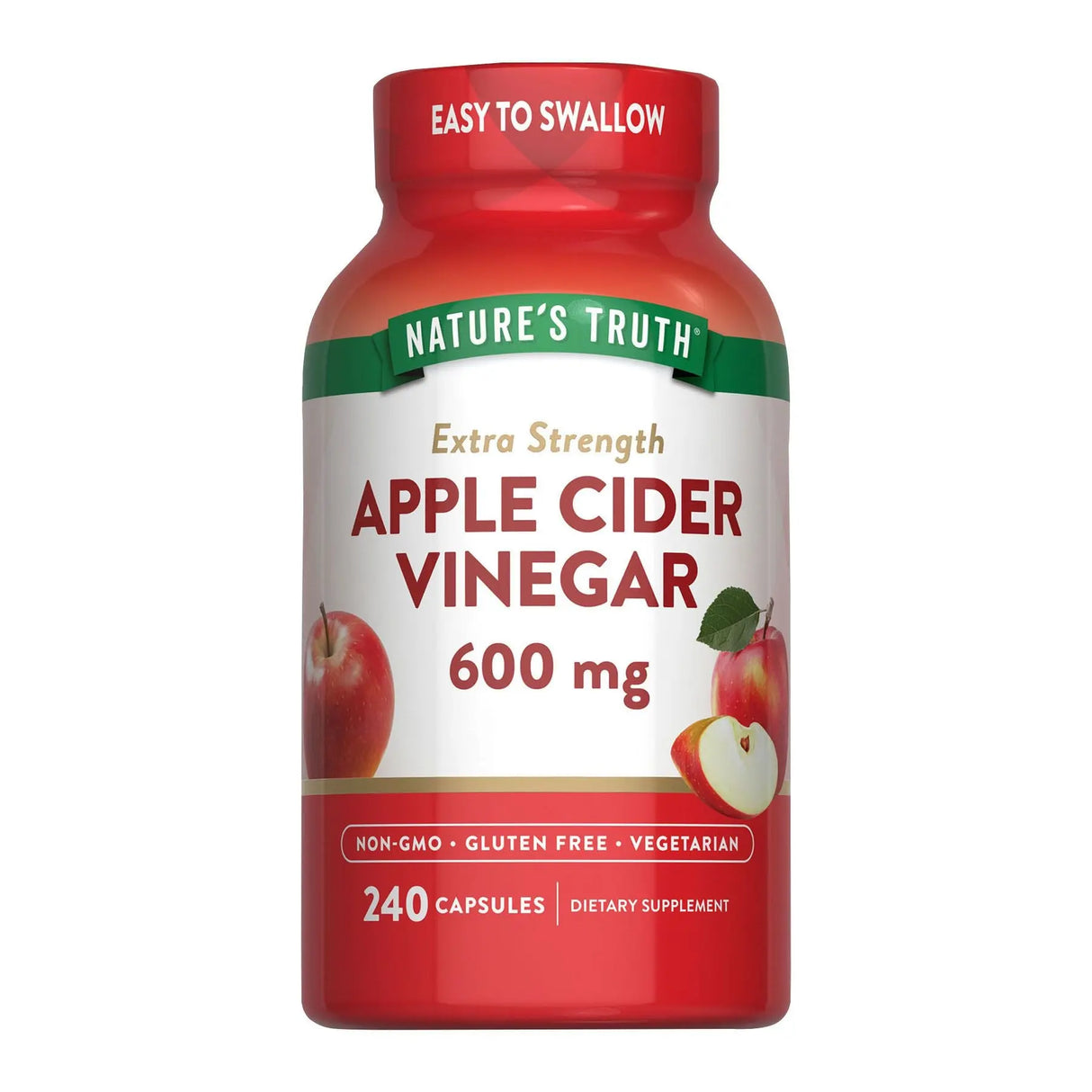 Nature's Truth Apple Cider Vinegar Capsules (240 ct.) | Non-GMO · Wellness Support Nature's Truth