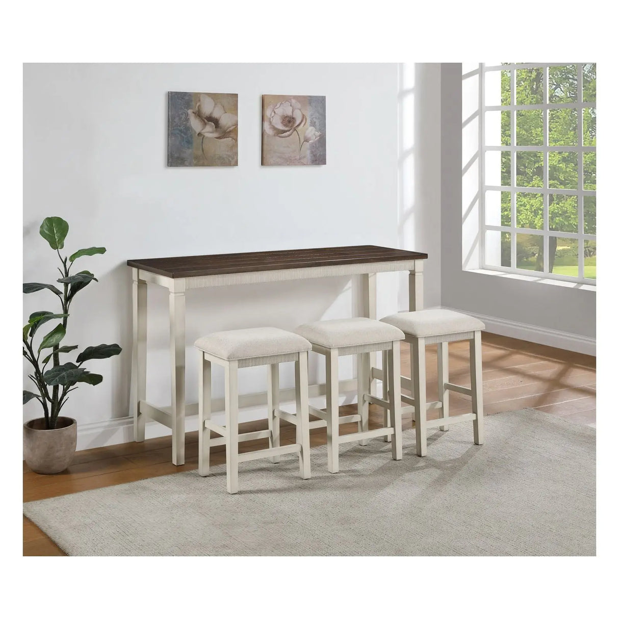 Home to Office Sara Console Set (4-Pc) | USB-Charging Entryway Solution Home 2 Office