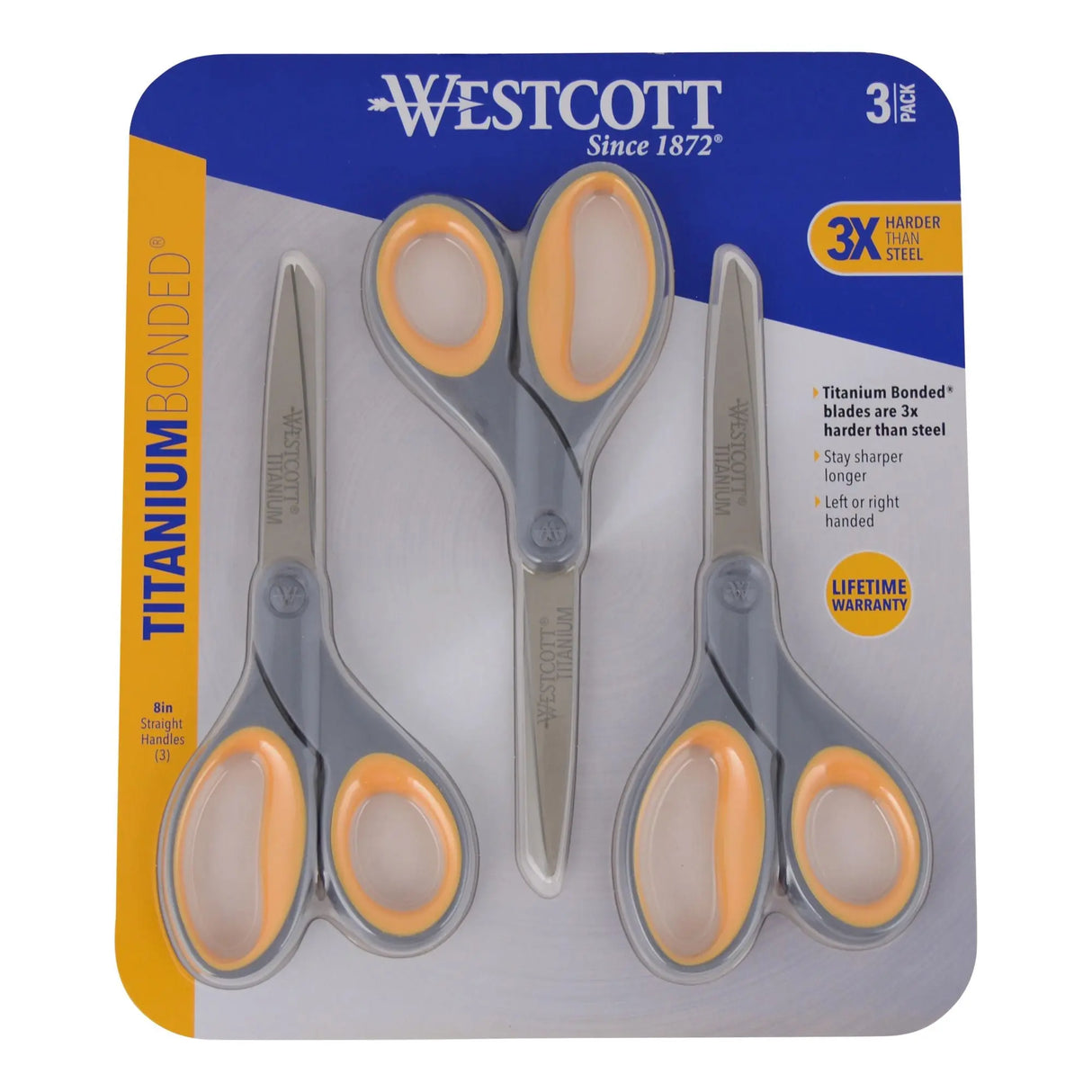Westcott Titanium Bonded Scissors (3-Pack, 8") | Durable, Precision Cutting Westcott