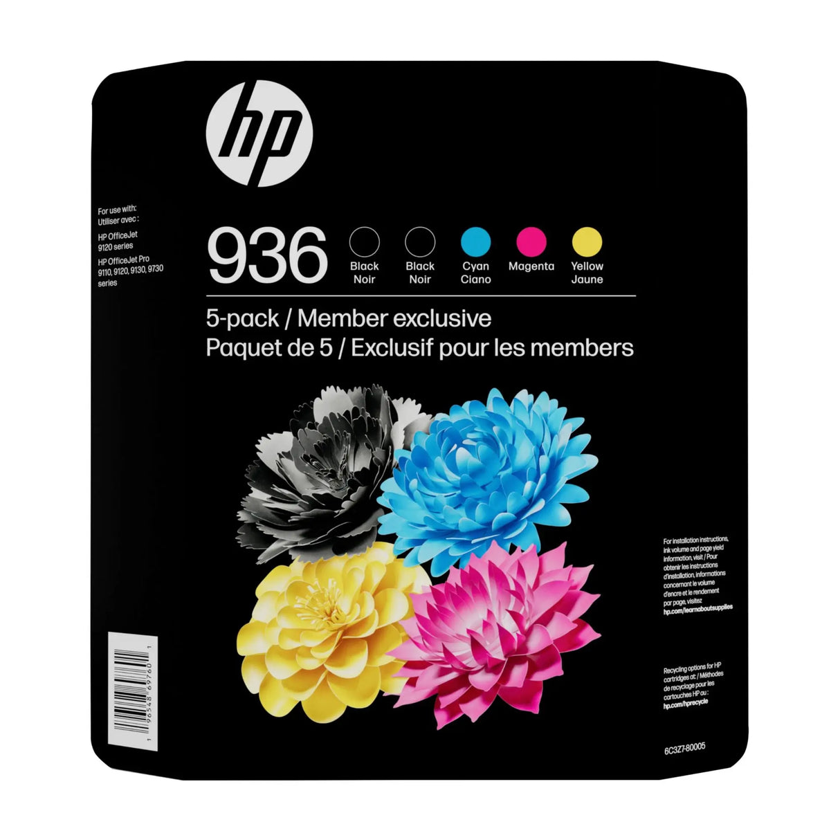 HP 936 Ink Cartridges (5-Pack) | Standard Yield, Instant Ink Eligible HP
