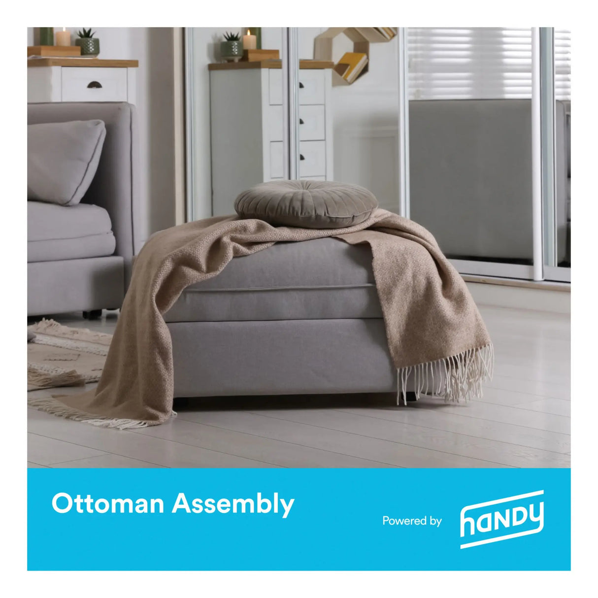Handy Ottoman Assembly Kit | Easy Home Furniture Setup Handy