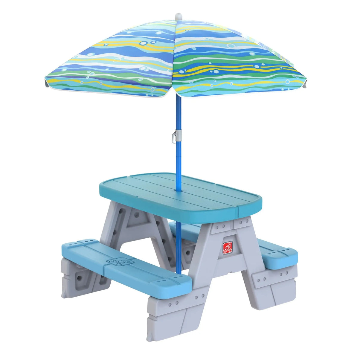 Step2 Summer Shade Picnic Table | UV-Protected Outdoor Dining for Kids Step2