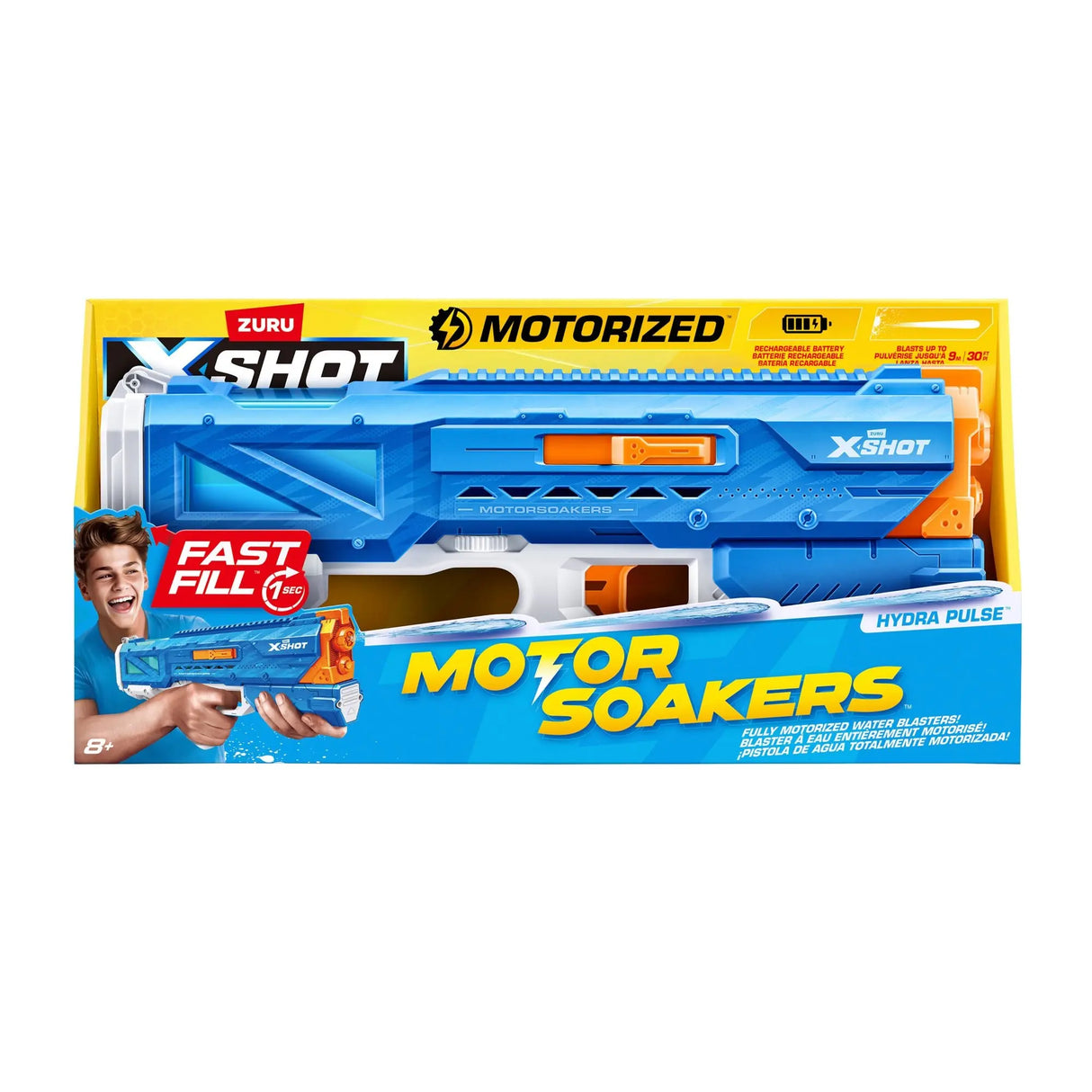 Zuru X-Shot Hydra Pulse Water Soaker | Fast-Fill Pool Blaster Zuru