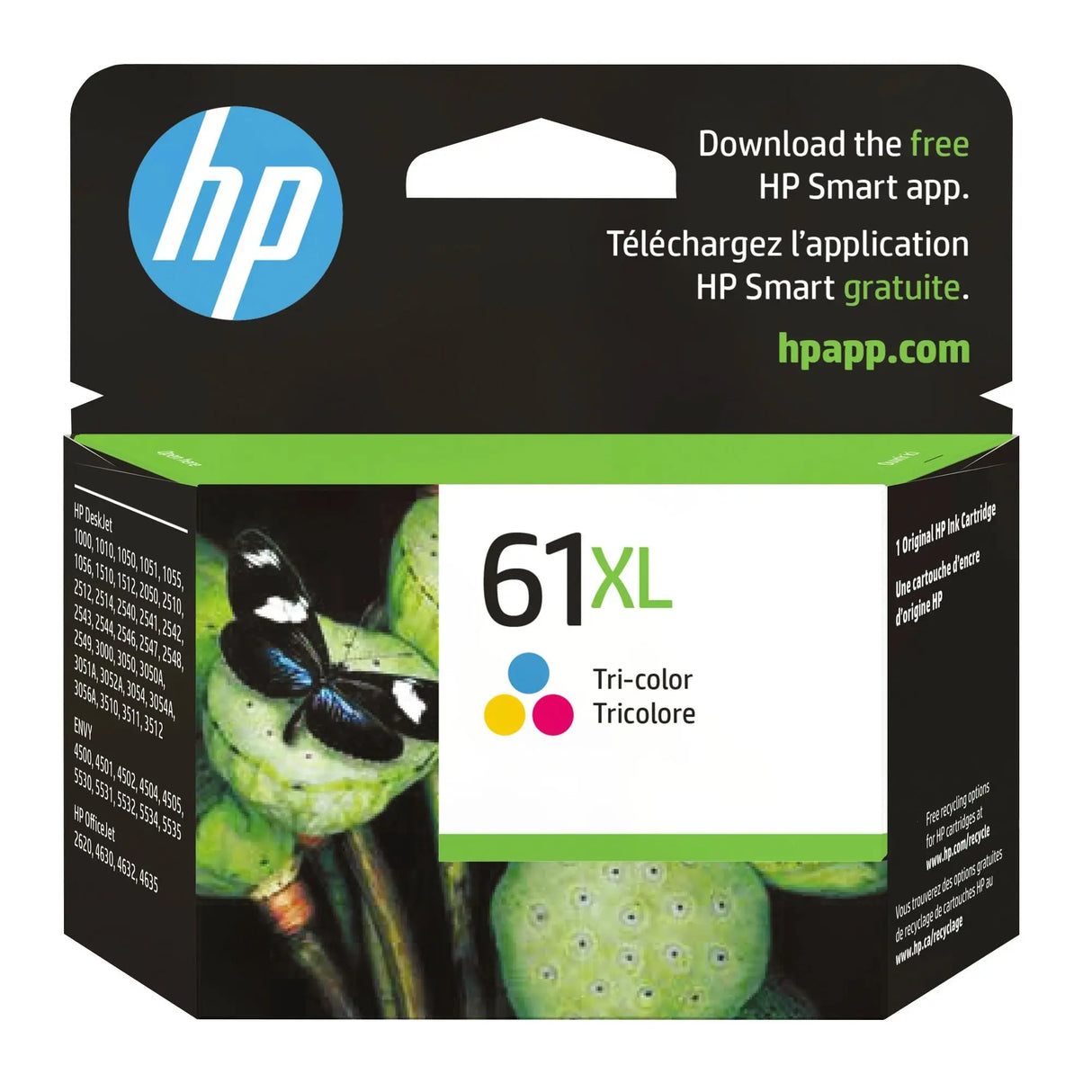 HP 61XL Tri-Color Ink Cartridge | High-Yield Printing · Instant Ink Eligible HP
