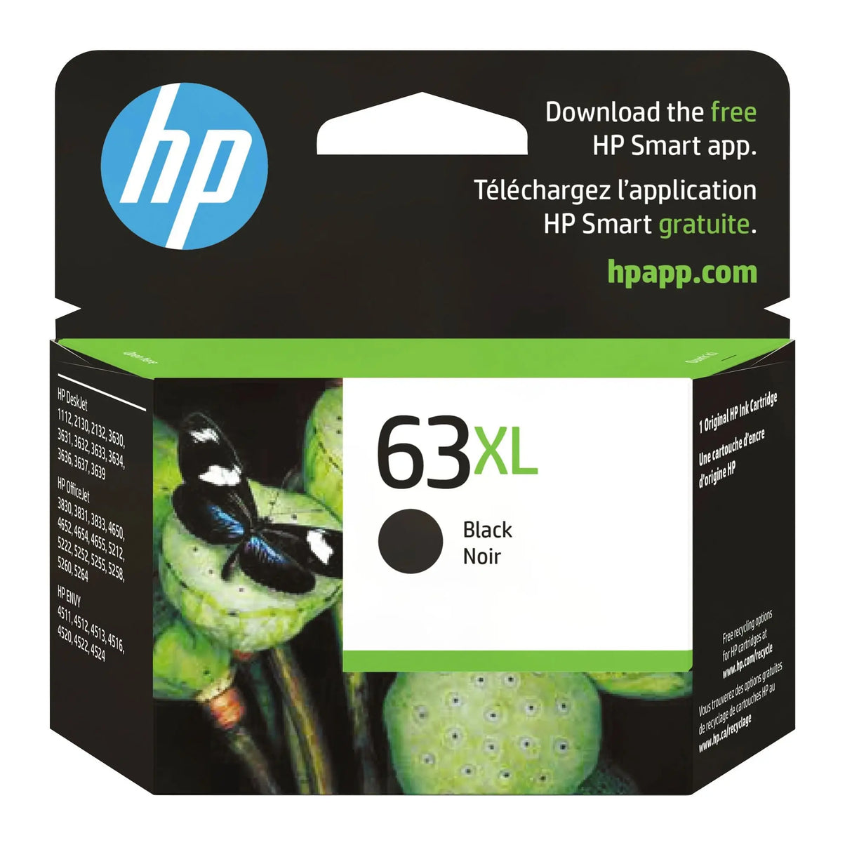 HP 63XL Black Ink Cartridge | High-Yield Printing – Instant Ink Compatible HP