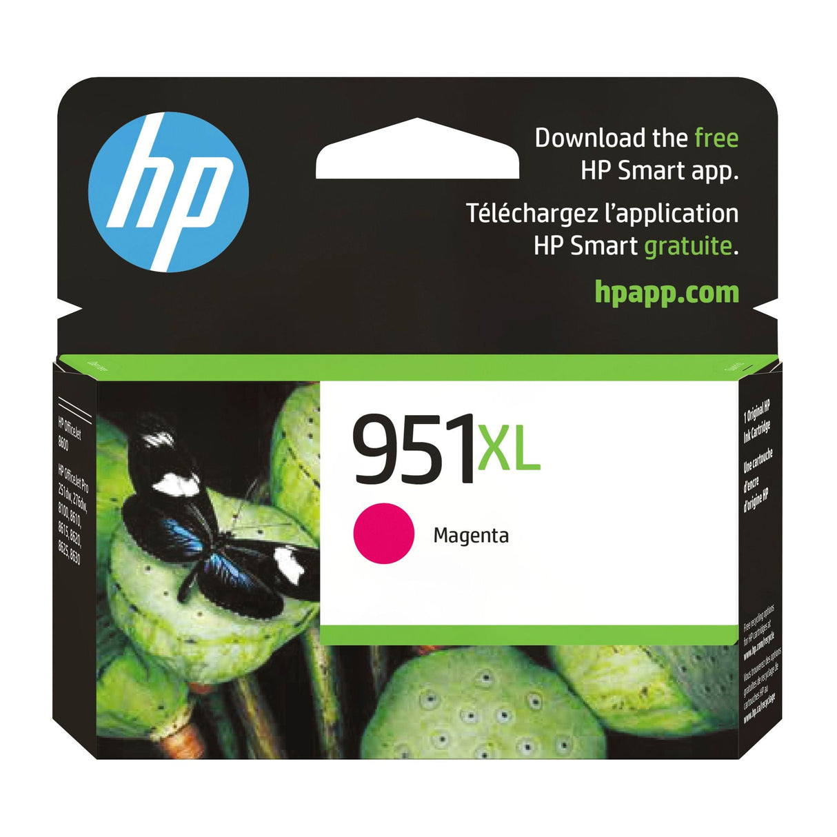 HP 951XL Magenta High-Yield Ink Cartridge | Compatible with Instant Ink Printers HP