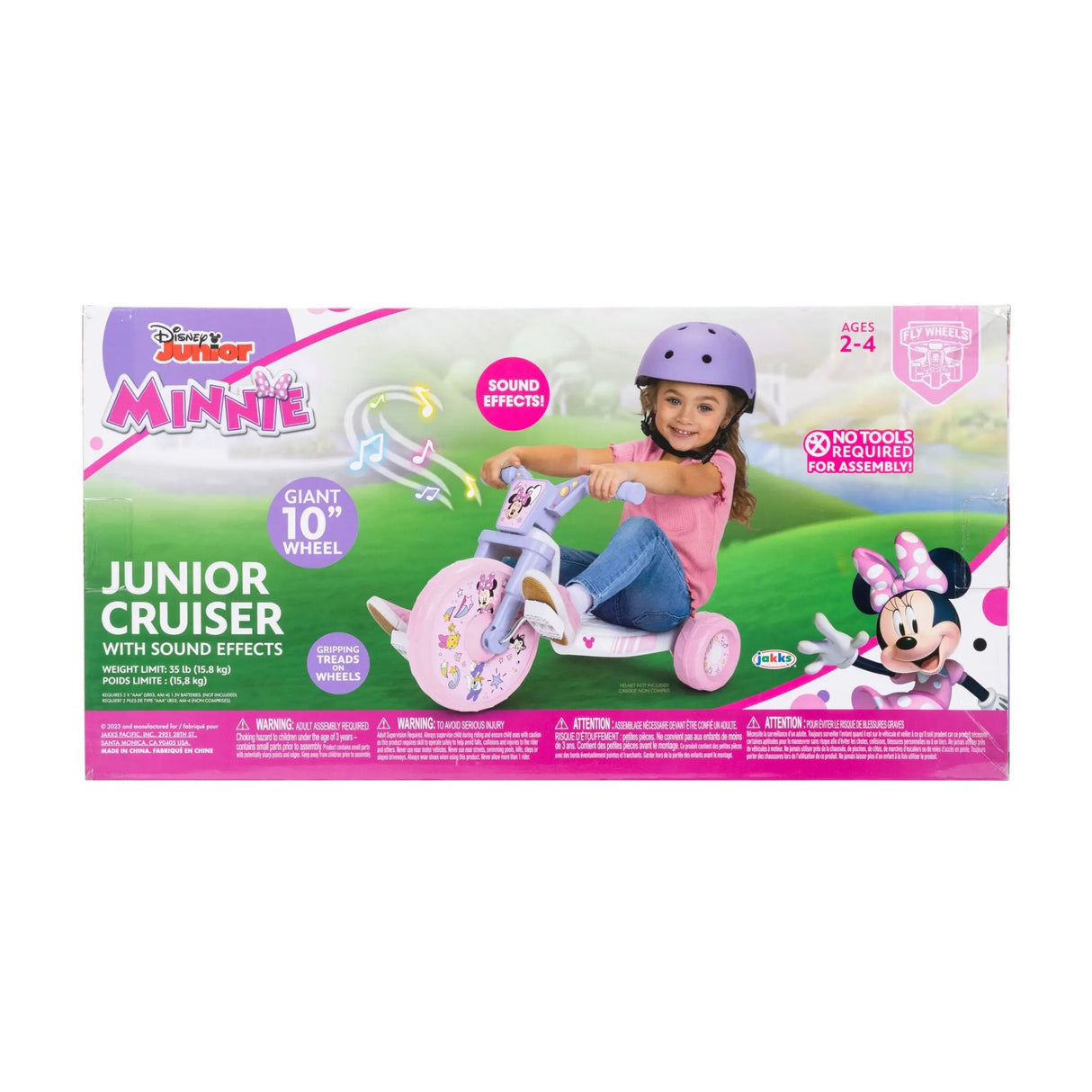 Licensed Fly Wheel Tricycle (10") | Durable & Safe Toddler Ride-On Toy Minnie Mouse