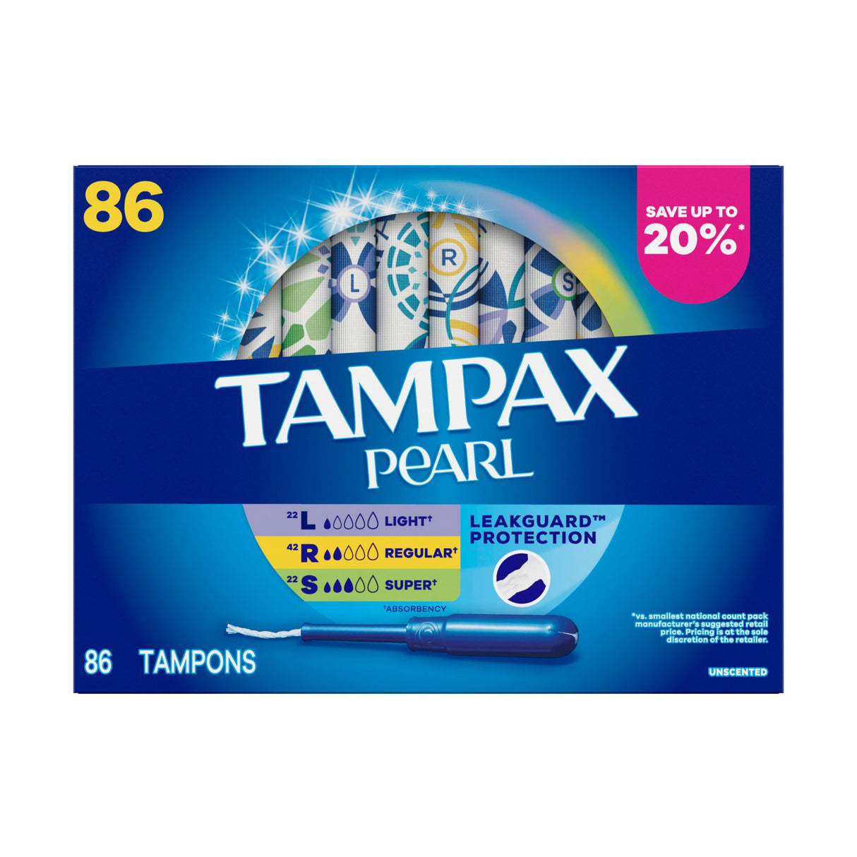 Tampax Pearl Tampons Multipack 86 count