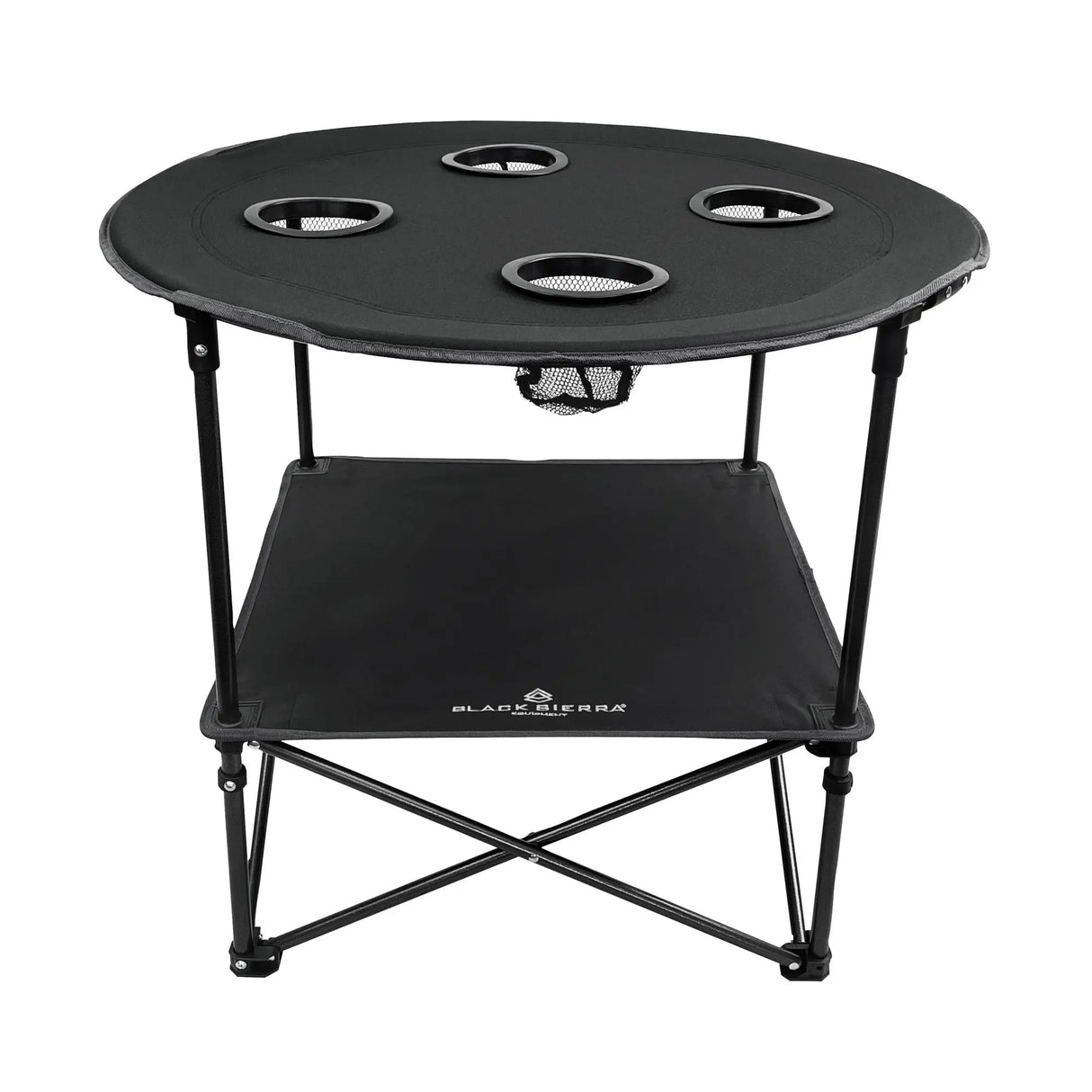 Black Sierra Folding Camping Table | Portable, Dual-Level Surface for Outdoors Black Sierra