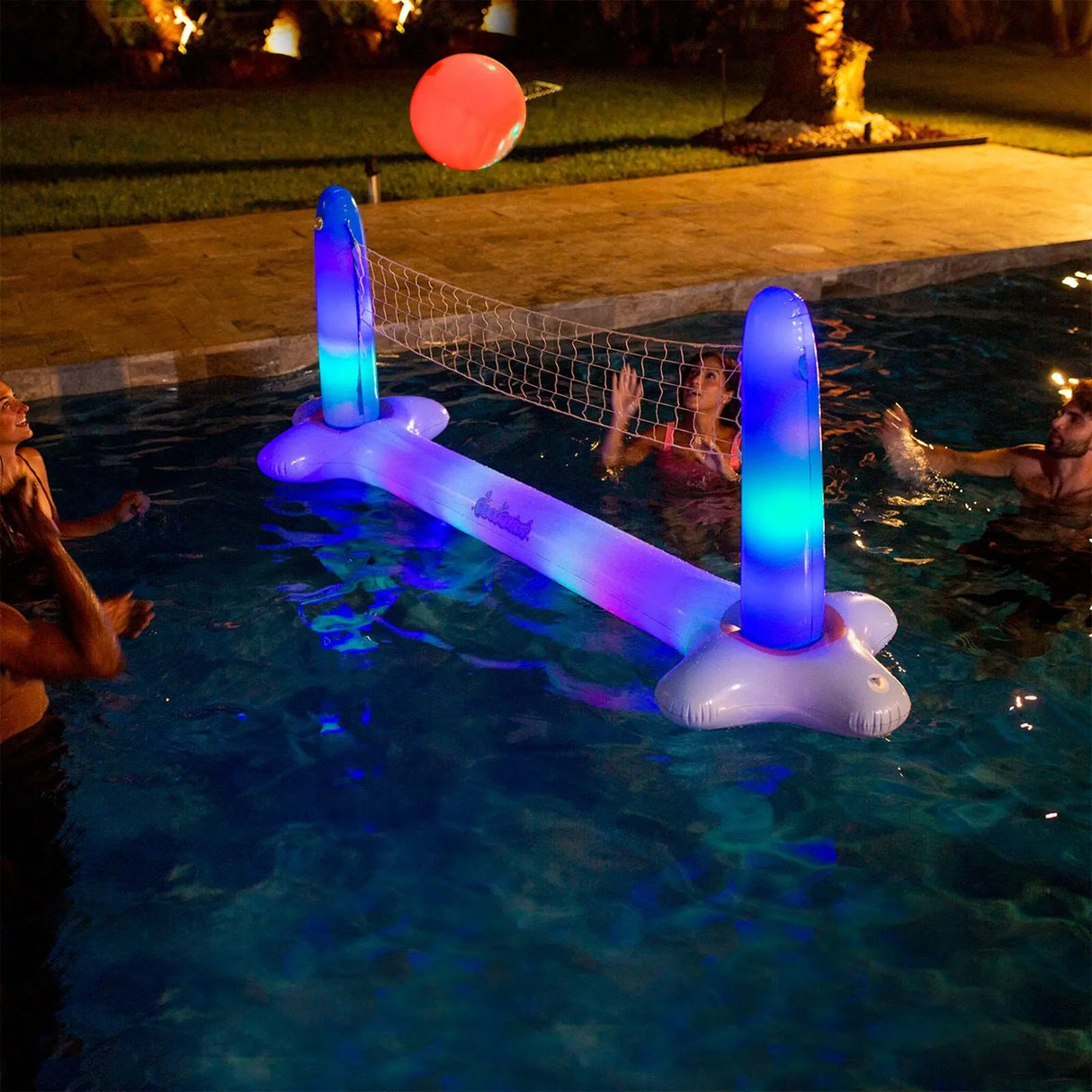 PoolCandy LED Volleyball Game | Floating Nighttime Fun PoolCandy